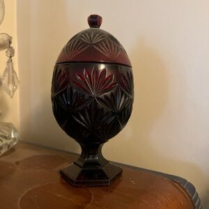Vintage Ruby Red Candy Dish